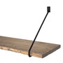 Hanah Home Wr038 Estante de Pared de Madera y Metal Nogal y Negro